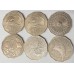 AUSTRALIA 1970 - 2000 . FIFTY 50 CENT COINS . 6 INCUSED COINS